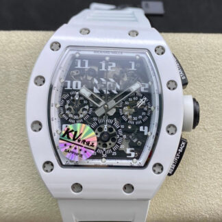 Richard Mille RM011 White Rubber Strap | UK Replica - 1:1 best edition replica watches store,high quality fake watches